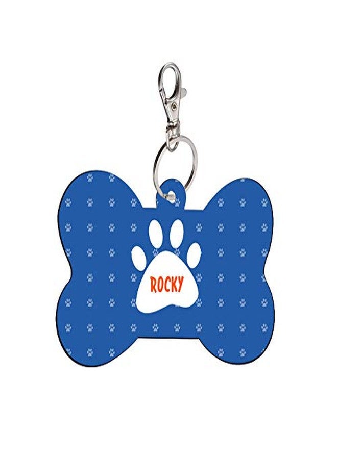 Sky Trends Bone Shape Collar Locket/Pendant for Dogs & Puppy -681, Multicolour, Medium, 1 Count - Rocky
